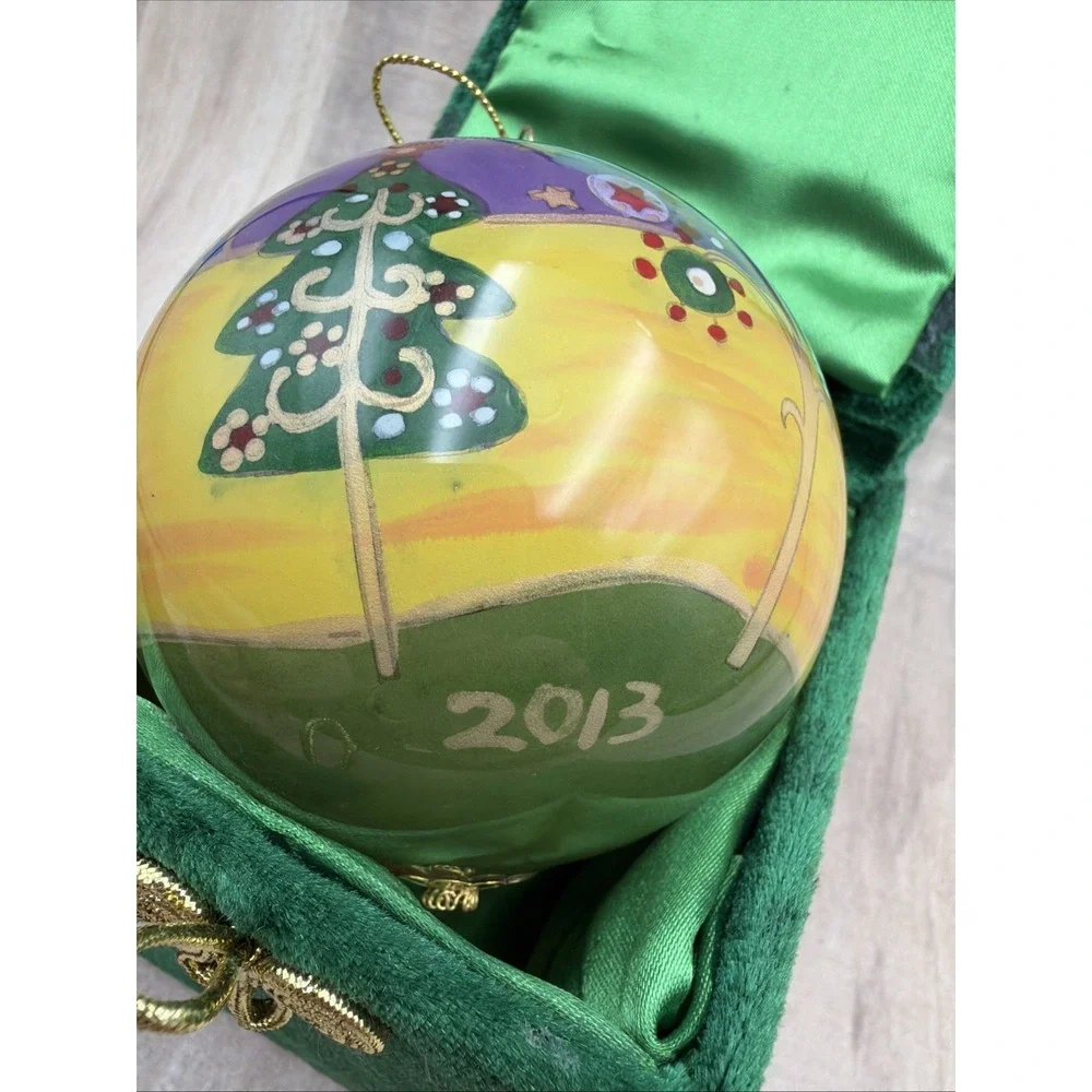 2013 Pier 1 Li Bien Christmas Ornament 3 KINGS WISE MEN Reverse Painted Glass‎